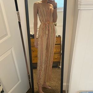 Roxy Pink stripped jumpsuit:)